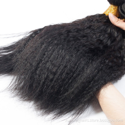 Wholesale Cuticle Aligned Yaki Straight Human Hair Bundle Brazilian Raw Virgin Hair Bundles For Black Women